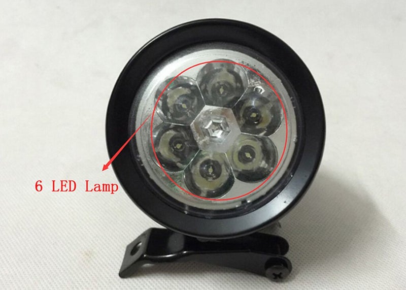 GOODKSSOP Black Bright 6 LED Metal Shell Front Light for Bicycle Headlight Retro Bike Head Lamp Classical Vintage Night Riding Safety Cycling Fog Light Headlamp with Bracket - Image 5